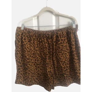A New Day Women Brown Zebra Pull On Elastic Waist Shorts With Pockets Size XL. - Picture 1 of 6