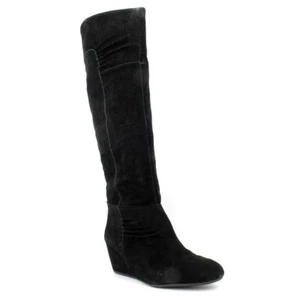 Nine West Amelie Mujer 5.5 Negro Gamuza Moda - Botas Hasta la Rodilla - Imagen 1 de 3