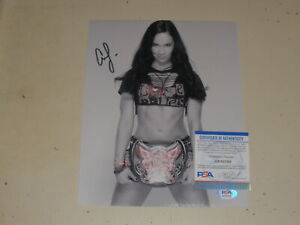 AJ LEE WWE Autograph Auto 8x10 Photograph Photo PSA/DNA