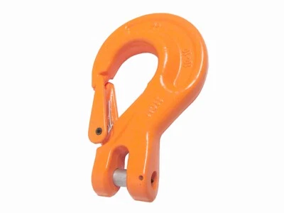 1/2" Grade 100 Forged Clevis Sling Hook with Latch | 15,000 lbs WLL | Orange - Image 1 of 4