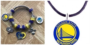 Golden State Warriors Bracelet and Necklace set - Picture 1 of 3