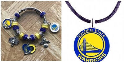 Juego de pulsera y collar Golden State Warriors Foto 1 de 3