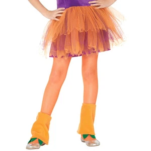 Child Neon Orange Fishnet Tights / Stockings - Leg Avenue Echanted Costumes - Picture 1 of 1