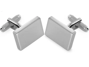 TEROON Manschettenknöpfe Gravur rechteckig - Bild 1 von 2