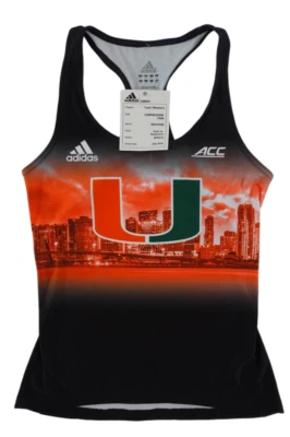Adidas NUEVO Miami Hurricanes Skyline Atlético Yoga Mujer M Correr Camiseta sin Mangas Foto 1 de 4