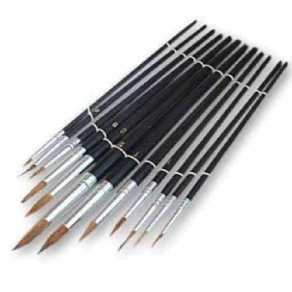 SDMAX 12 Stück Künstler Pinsel Spitz Pinsel Set Aquarell Malerei Acryl Öl