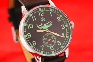 LUFTWAFFE Militär Vintage 2. Weltkrieg Stil NOS Fliegerarmbanduhr Pobeda 2602 - Bild 1 von 5