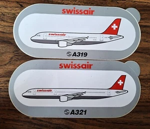 SWISSAIR AIRBUS A319 Sticker and SWISSAIR AIRBUS A321 Sticker - Picture 1 of 1