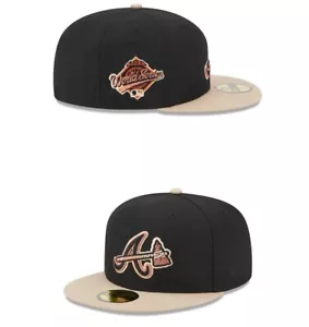 New Era Atlanta Braves Rust Belt 2.0 59FIFTY Fitted Hat 1995 WS Side Patch 7 1/4 - Picture 1 of 11