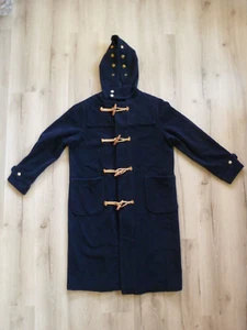 Vintage Polo Ralph Lauren Men’s Wool Hooded Toggle Coat Large Navy Wool Twill - Picture 1 of 20