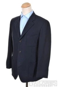 LORO PIANA Blue 100% CASHMERE Mens Blazer Sport Coat Jacket - EU 50 / US 40 - Picture 1 of 9