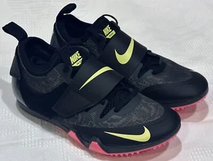 NIKE PV Elite Black Volt Pole Vault Track Field Spikes Shoes Men Youth 4 8.5 9.5 - Picture 1 of 16