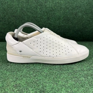 KIZIK Women's Miami White Leather Slip-On Sneaker Shoes Size 9.5 No-Tie Comfort - Picture 1 of 9