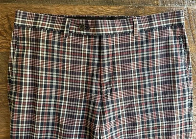 Ralph Lauren Madras Plaid Pants Mens 32x30 Multicolor Pockets Cotton Preppy - Image 1 of 4