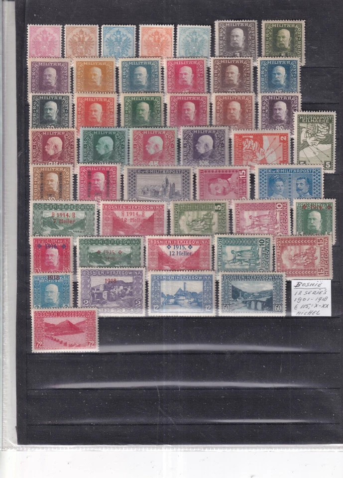 Bosnia 1901/1918 MNH/MH 12 juegos bonito lote ver escaneo cv 115€ - Imagen 1 de 1