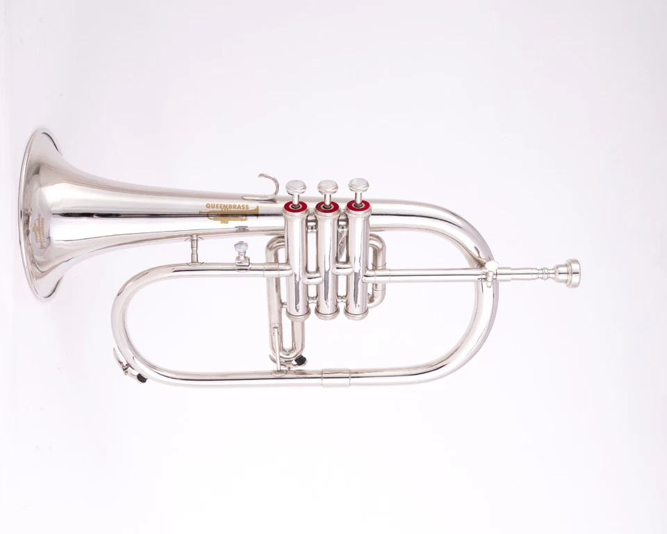 镍面 Bb 3v FLUGEL-HORN 最佳优质仪器 FLUGELHORN BRASS。 — 第 1/4 张图片