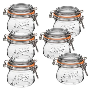 Super Jar, Canning Jars, 250mL French Glass Canning Jar w/Round Body, Glass J... - Picture 1 of 9