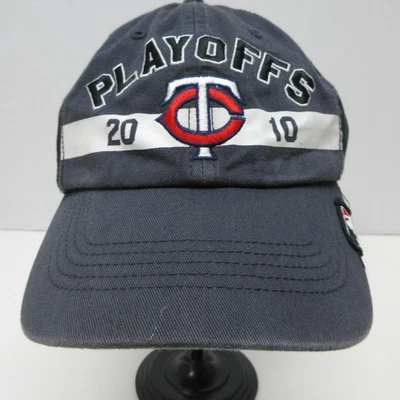 Minnesota Twins Hat Cap Strap Back Mens One Size MLB Baseball Playoffs 2010 - Image 1 of 4