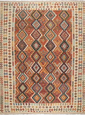 TRANSITIONAL MODERN 12x9' Sage Green Vegetable Dyed Chobi Rug 72545 - Image 1 of 4