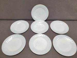 Vintage Anchor Hocking Fire King Blue Azurite Swirl 7.75" Lunch Plates (7) - Picture 1 of 8
