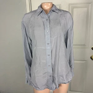 Dunst Damen seidiges Hemd kleine Knöpfe Langarm Cupra Viskose Bluse Studio SS2 - Bild 1 von 7