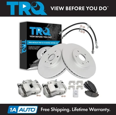 TRQ Front Brake Pad & Rotor Kit For 2001-2003 Acura CL 1999-2003 TL - Image 1 of 4