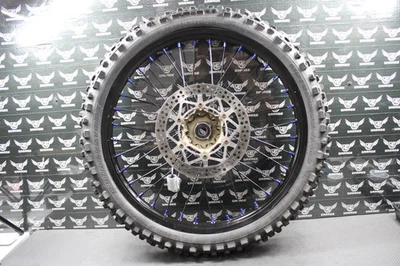 1999 YAMAHA 99-00 YZ125 YZ250 BLACK FRONT WHEEL RIM HUB TIRE ROTOR 21" X 1.60" - Image 1 of 4