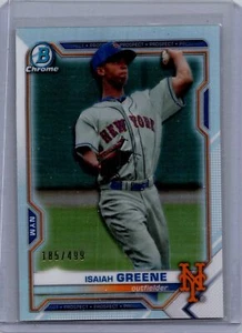 2021 Bowman Baseball Card #BP-62 Isaiah Greene Prospects VG - Picture 1 of 2