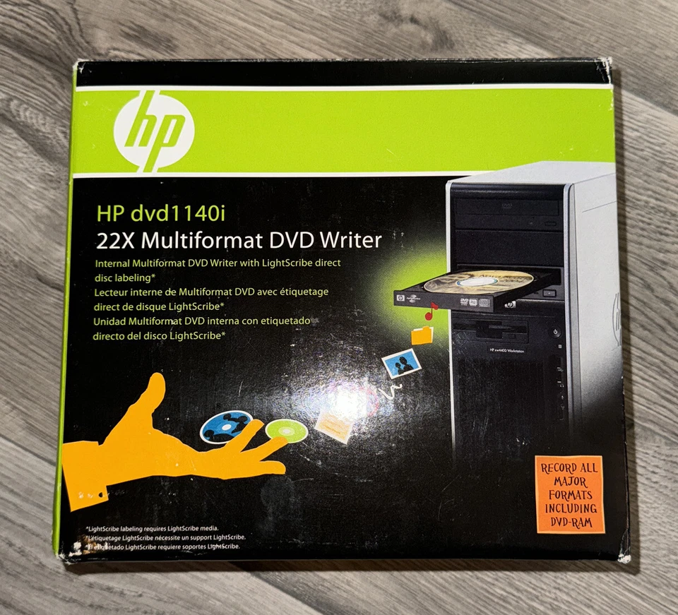 HP DVD1140i-H01 8 CD/DVD-RW LightScribe Multiformat DVD Drive NEW OPEN BOX - Image 1 of 1