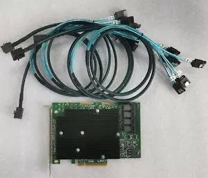 LSI SAS 9300-16I 12GB/S HBA BUS ADAPTER CARD IT Mode 4*SFF-8643 SATA Cable - Picture 1 of 6