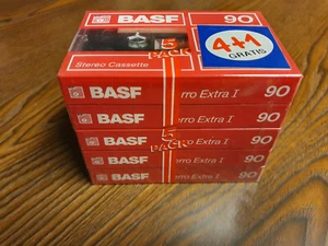 5 X NEW & SEALED AUDIO CASSETTE BASF FERRO EXTRA I 90 - Picture 1 of 1