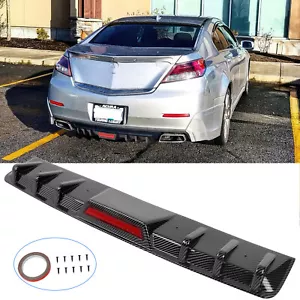 Parachoques trasero difusor alerón divisor luz de freno LED de fibra de carbono para Acura TL - Imagen 1 de 17