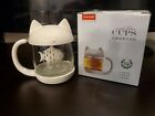 Kitty Cat Anya Soak Filter TEA Cup Mug  Infuser 10 oz. Glass mug  