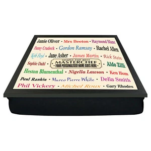 Personalised Simply the Best MASTER CHEF NAME Cushion Lap Dinner Tray Gift - Picture 1 of 2