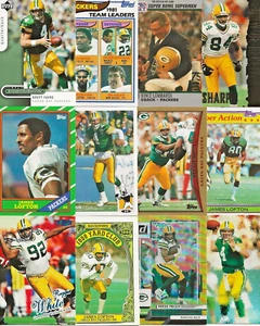 (100) Carte FB diverse Green Bay Packers 1973-2022 Brett Favre Reggie bianche - Foto 1 di 6