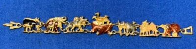 JEWELRY LOT NOAH'S ARK ANIMAL BRACELET GIRAFFE ELEPHANT BEAR - FREE SHIPPING - Image 1 of 4