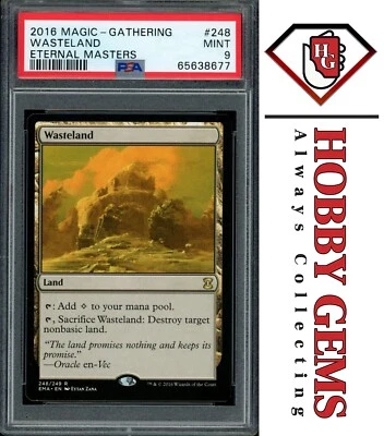 WASTELAND PSA 9 2016 Eternal Masters Rare 248 MTG C2 - Image 1 of 2