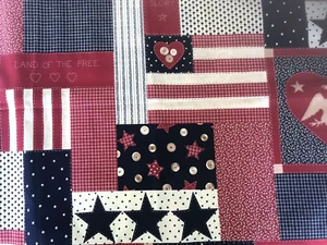 Cotton Quilt Fabric Traditions 1993 Patriotic by 1/2 Yard - Picture 1 of 2