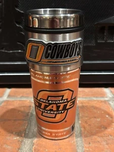 OKLAHOMA STATE OSU OFFICIAL COLLEGIATE STAINLESS STEEL TUMBLER W/LID 16OZ - Picture 1 of 6