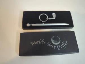 World's Best Golfer Pen & Key Chain Set New in Box Great Gift - Picture 1 of 2