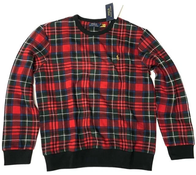 Polo Ralph Lauren Tartan Plaid Fleece Men’s Sweatshirt, Size XL - 710829832001
