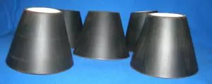 Set of 5 Metal Lamp Chandelier Shades - Distressed Brown and Off-White Interior - Picture 1 of 3