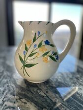 Williams Sonoma Ceramic Glazed Floral Pitcher 64 Oz Portugal