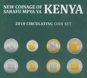 KENYA: Set monete: 1, 5, 10, 20 SCELLINI. 2018. Tutto nuovo con ANIMALI AFRICANI - Foto 1 di 1