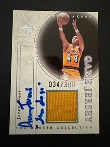 2000 UD Master Collection Jerry west auto and nickname "The Logo" and patch - Picture 1 of 4