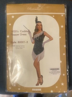Vestido Pixiemain 1920’s Lentejuelas Verdes Gatsby Cóctel Aleta Talla Pequeña Halloween Foto 1 de 4