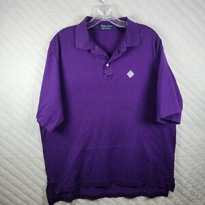 Ralph Lauren Golf Collection Polo Shirt Mens Large Purple Made In Italy Cotton