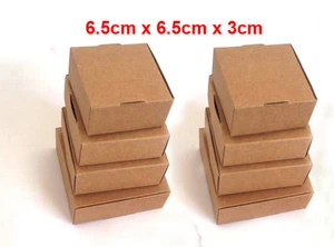 50x Kraft Paper Gift Boxes DIY Party Candy Jewelry Wedding Wrap Soap Packaging - Picture 1 of 4