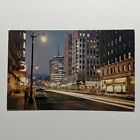 Hollywood And Vine California Night view 1950s Capitol Records Cars Postcard