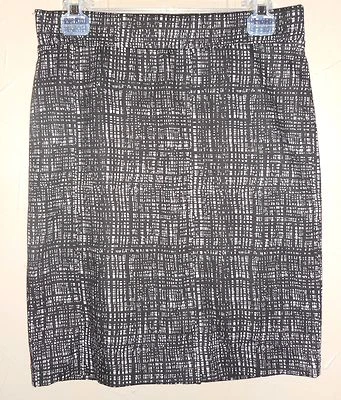 NUEVO SIN ETIQUETAS SEXY ELÁSTICA NEGRA Y BLANCA GEO NICOLE MILLER PENCIL Falda Talla MEDIANA Foto 1 de 4